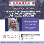 A Workshop on Trending Technologies and Job Opportunities In Software Industry